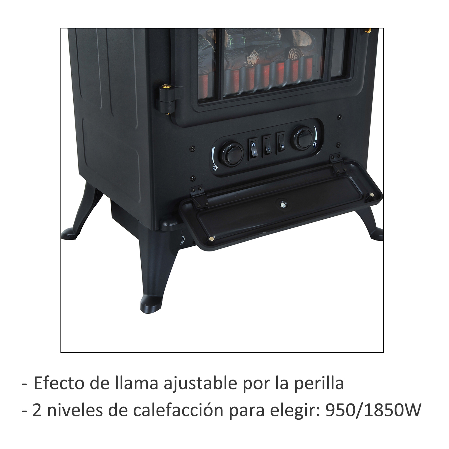 Chimenea Electrica de Pared Vertical Estufas Electricas Llama LED 6